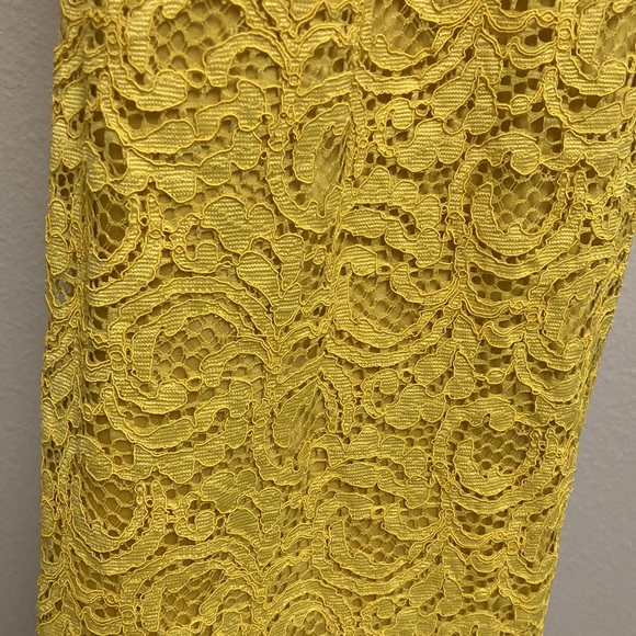 Zara Yellow Lace Overlay Dress - Picture 12 of 12